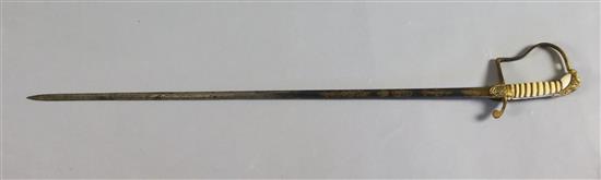 A George III naval officers sword,